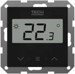 Dvoupolohový pokojový termostat TECH EU-F-2z v1 do rámečku černý