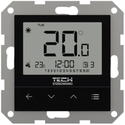 Dvoupolohový týdenní termostat TECH EU-F-4z v1 do rámečku černý