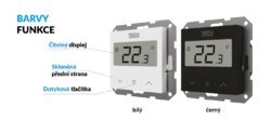 Dvoupolohový pokojový termostat TECH EU-F-2z v1 do rámečku bílý