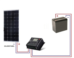 Solární sestava 200W 12V 100Ah - SET230